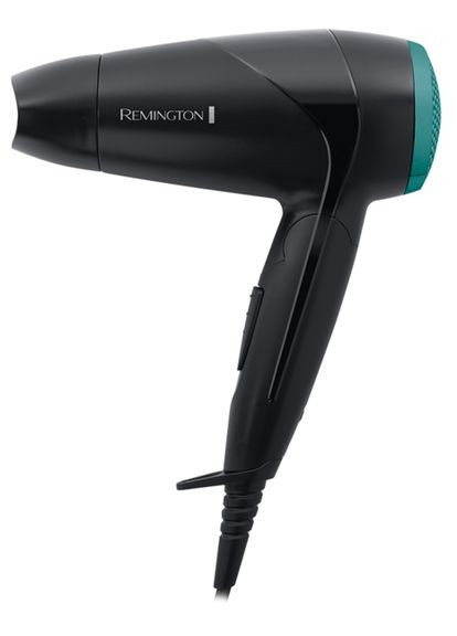 Фен D1500 чорний дорожній складаний 2 насадки складаний 2000Вт Remington (330829774)