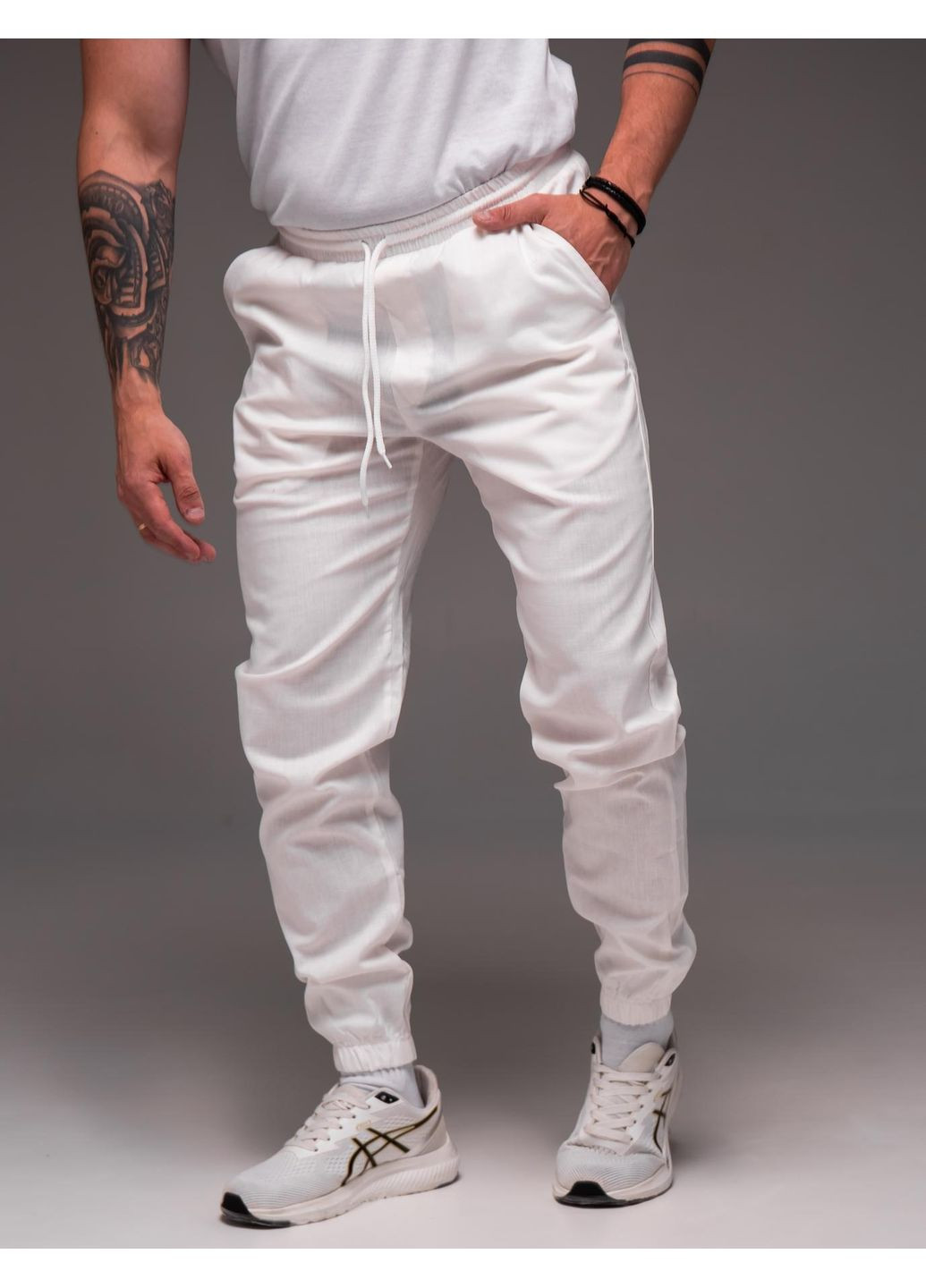 Молочные повседневный демисезонные джоггеры брюки No Brand