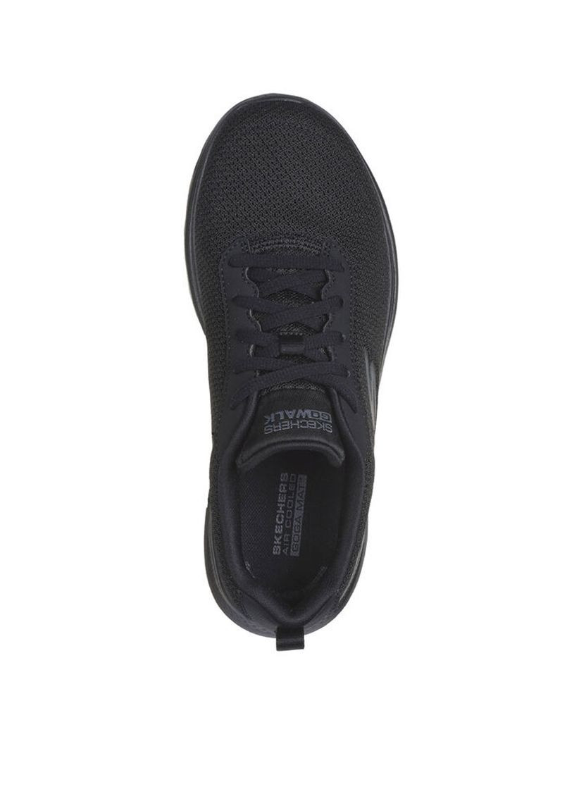 Чорні всесезонні жіночі кросівки 125207-bbk чорний тканина Skechers