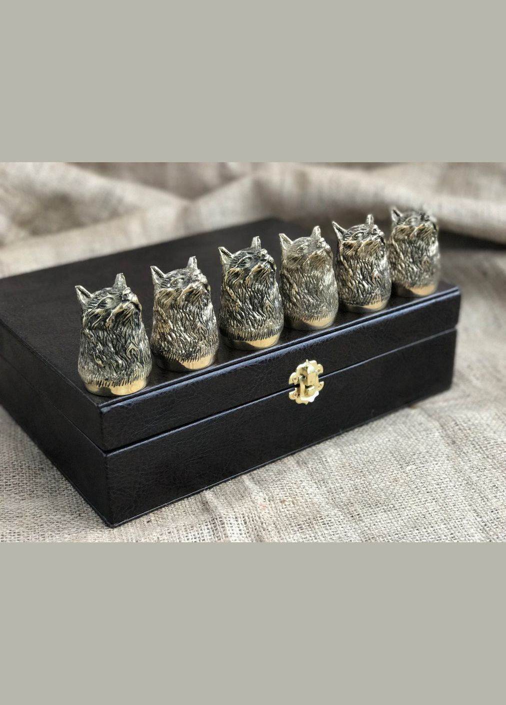 Стопки бронзовые перевертыши Рысь Люкс Nb ArtРысь 6 шт 48440032 NB Art (346533192)