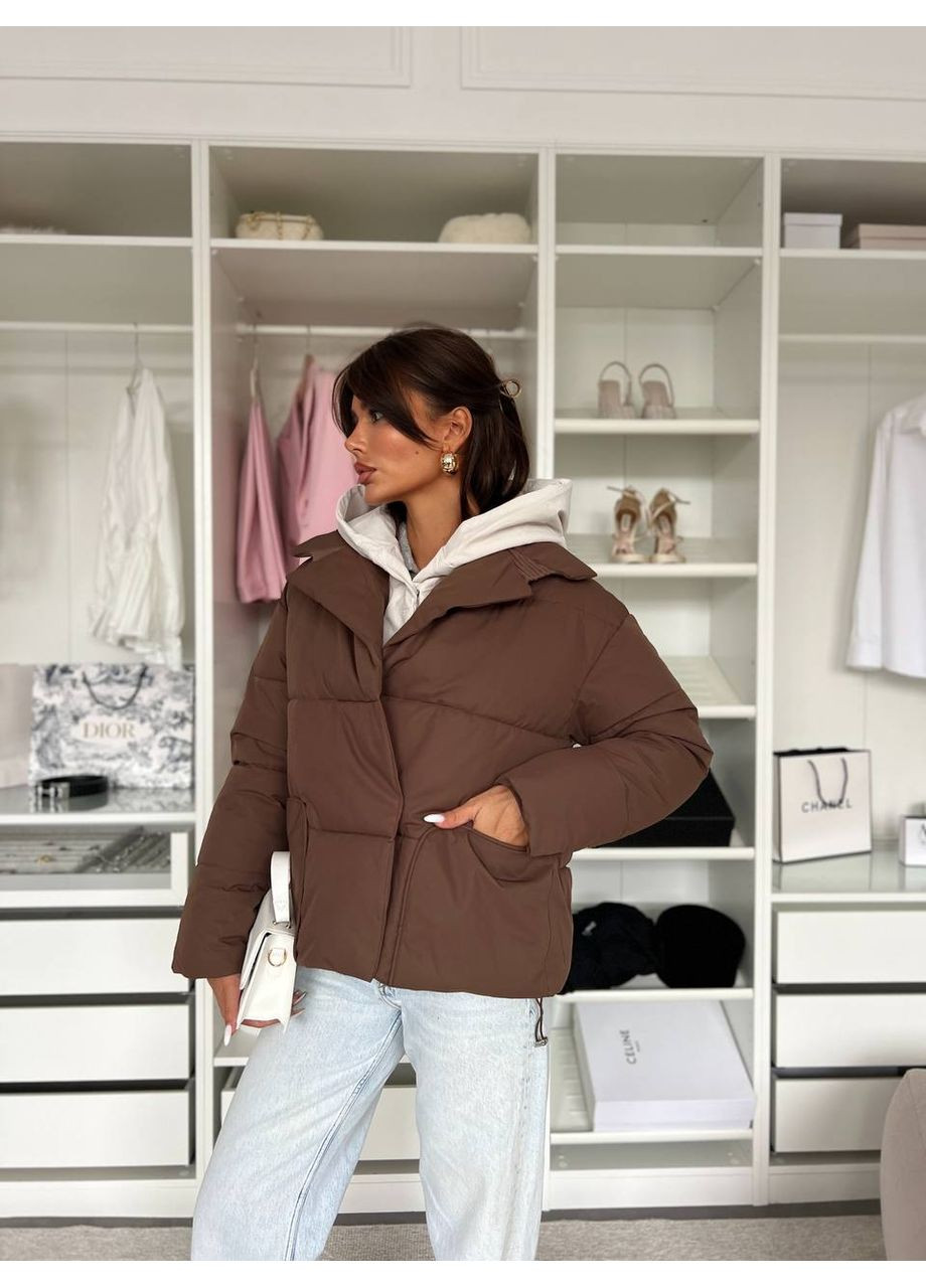 Коричнева демісезонна куртка N.Family