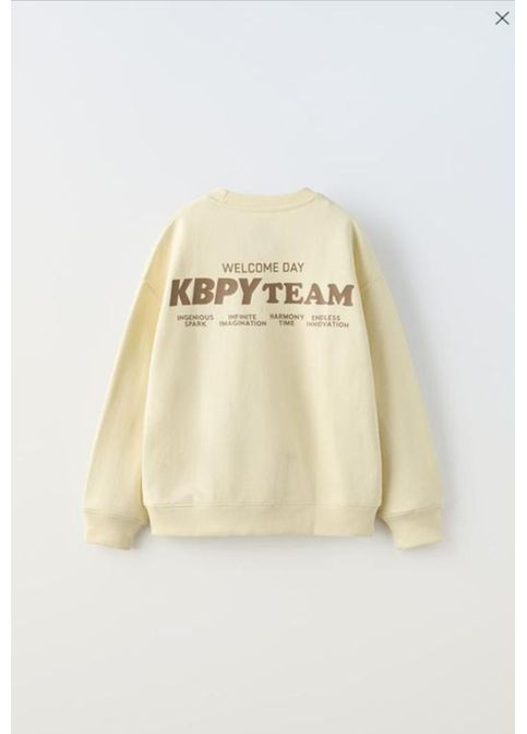 Zara світшот для хлопчика бежевий