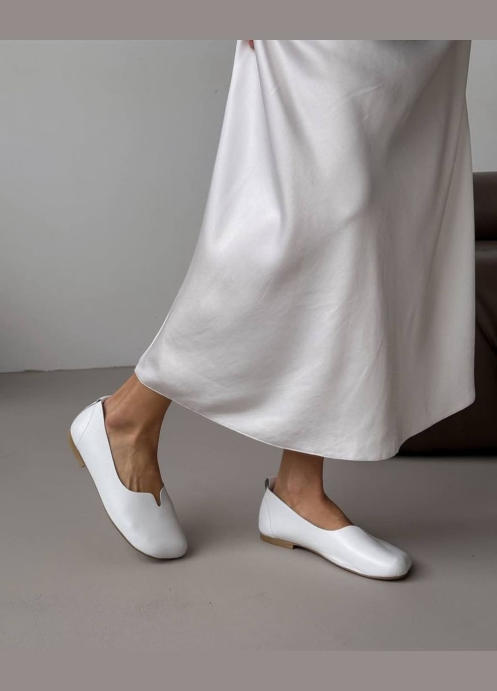 Женские кожаные женские балетки в белом цвете. Roberto Netti | белые без декора (335007985)