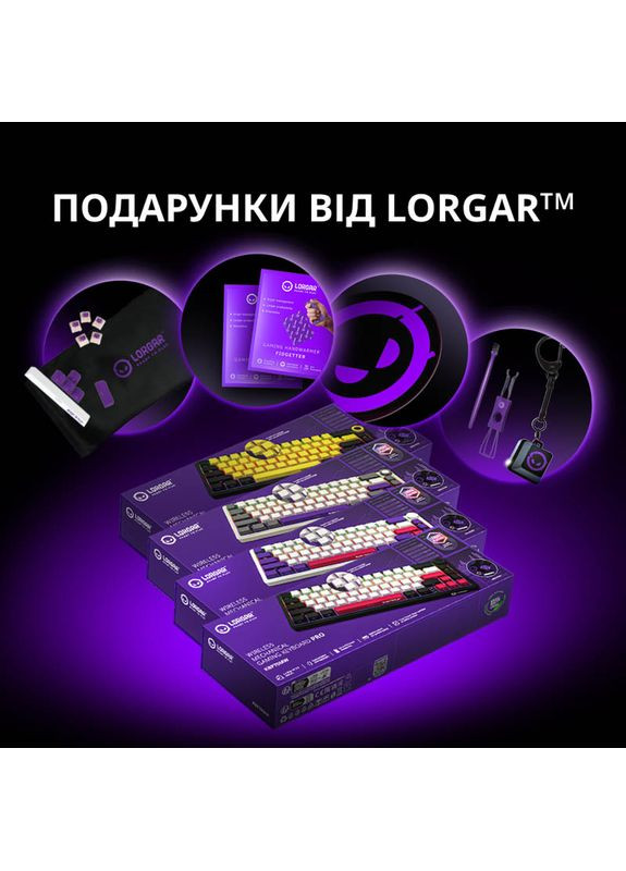 Клавиатура KBP70MW Pro Wireless Mechanical EN/UA Beige (LRG-KBP70MW-RT-US) LORGAR (334831728)