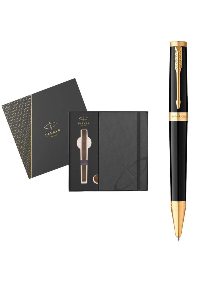 Набір INGENUITY Black Lacquer GT BP кулькова ручка + блокнот 60 032b24 Parker (316517494)