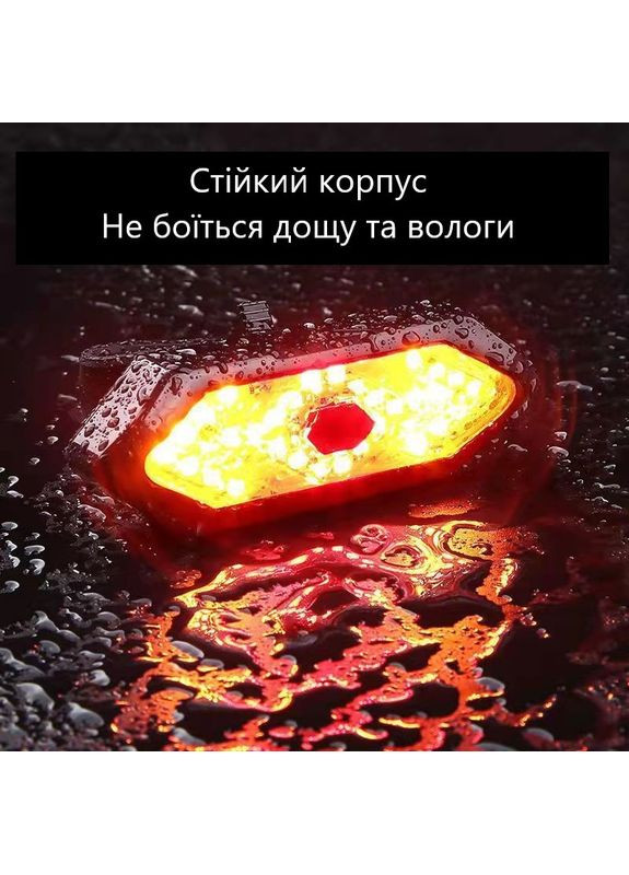 Сигнал повороту з пультом керування для велосипеда, задня фара-поворотник для велосипеда China (366874937)
