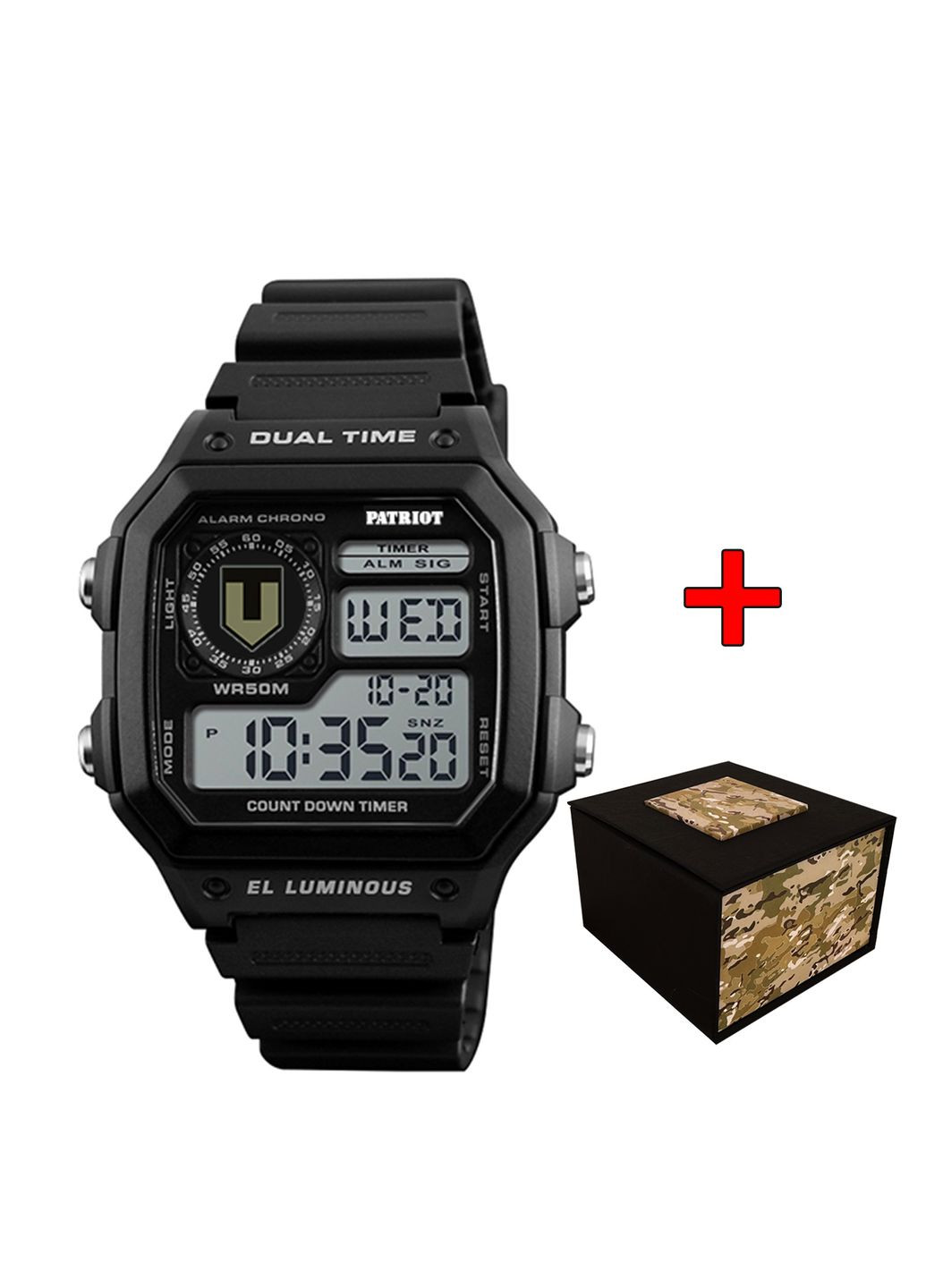 Наручний спортивний годинник чорний з електронним циферблатом ProDobro (367267430)