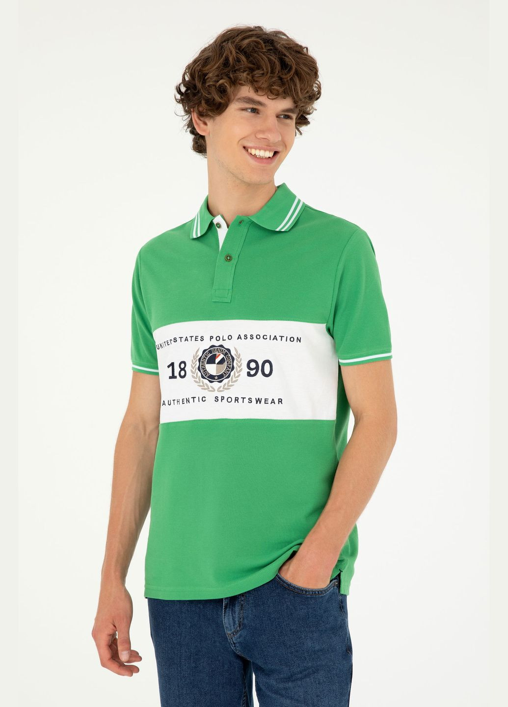 Чорна футболка поло u.s. polo assn. чоловіче U.S. Polo Assn.