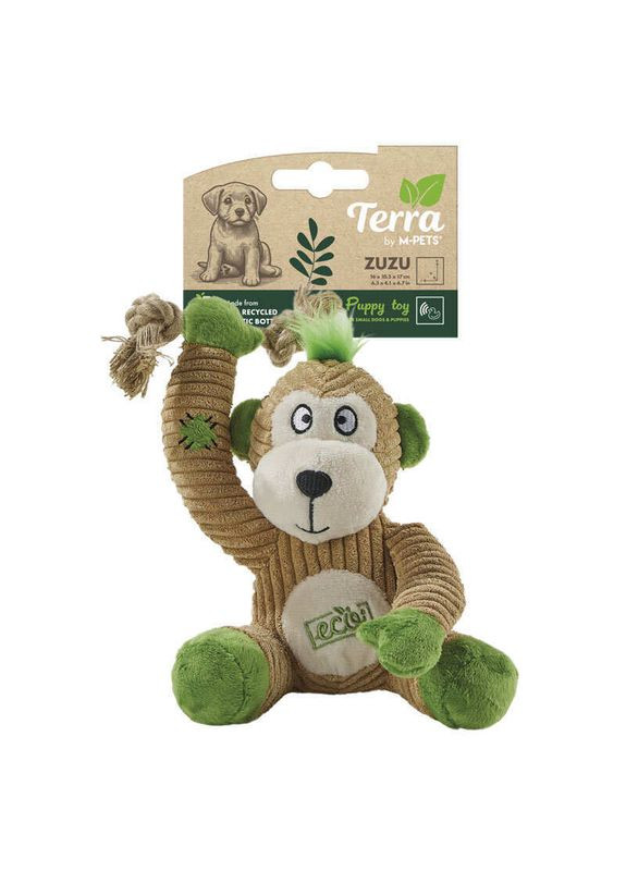 Эко-игрушка Зузу для щенков Terra Eco Puppy Toy Zuzu 18х11х15 см (6953182754763) M-Pets (327391648)