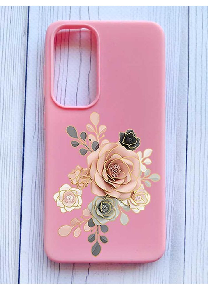 Матовий рожевий чохол на Samsung Galaxy S24 FE Троянди (принт 275) Creative (355398083)