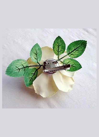 Шпилька брошка квітка з трояндою з фоамірана ручної роботи "Помаранчева осінь" No Brand (349842563)