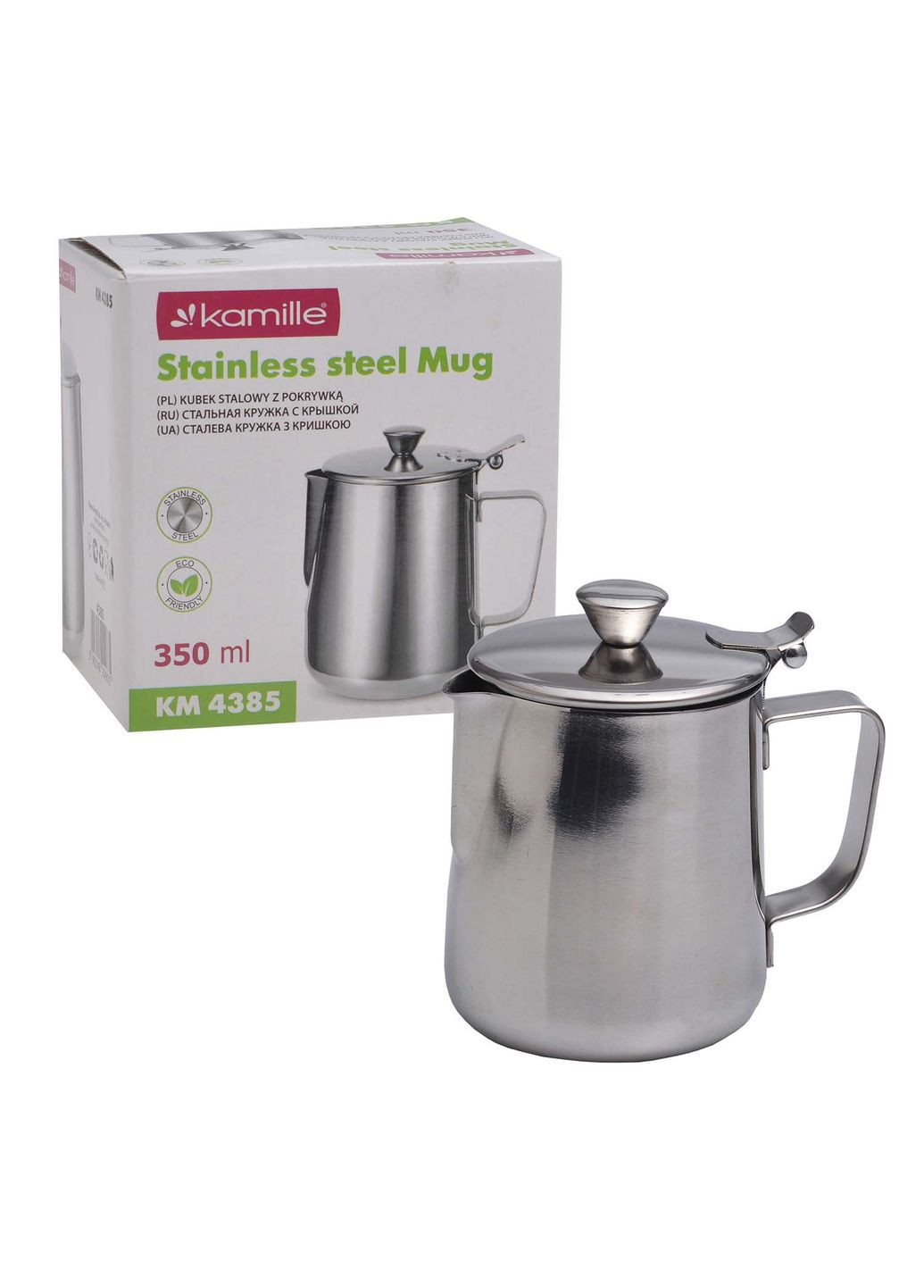 Молочник із нержавіючої сталі з кришкою KM 4385 – 350 мл Kamille (341724435)