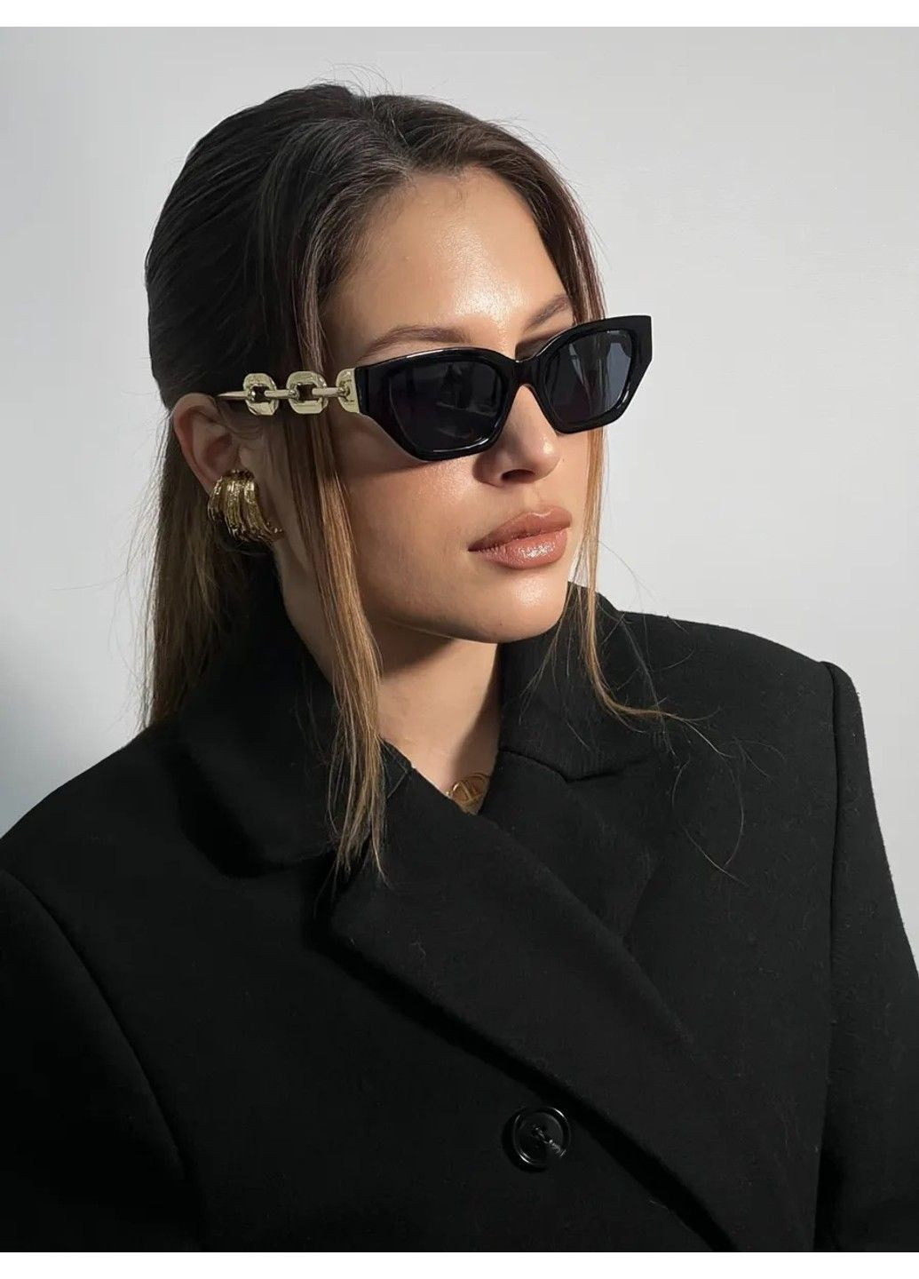 Окуляри сонцезахисні котяче око Catena чорні No Brand (323161797)