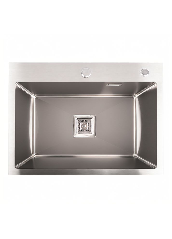 Кухонна мийка Handmade HSB 580х430х220 (квадратний сифон,3.0/1.0) Platinum (269793090)