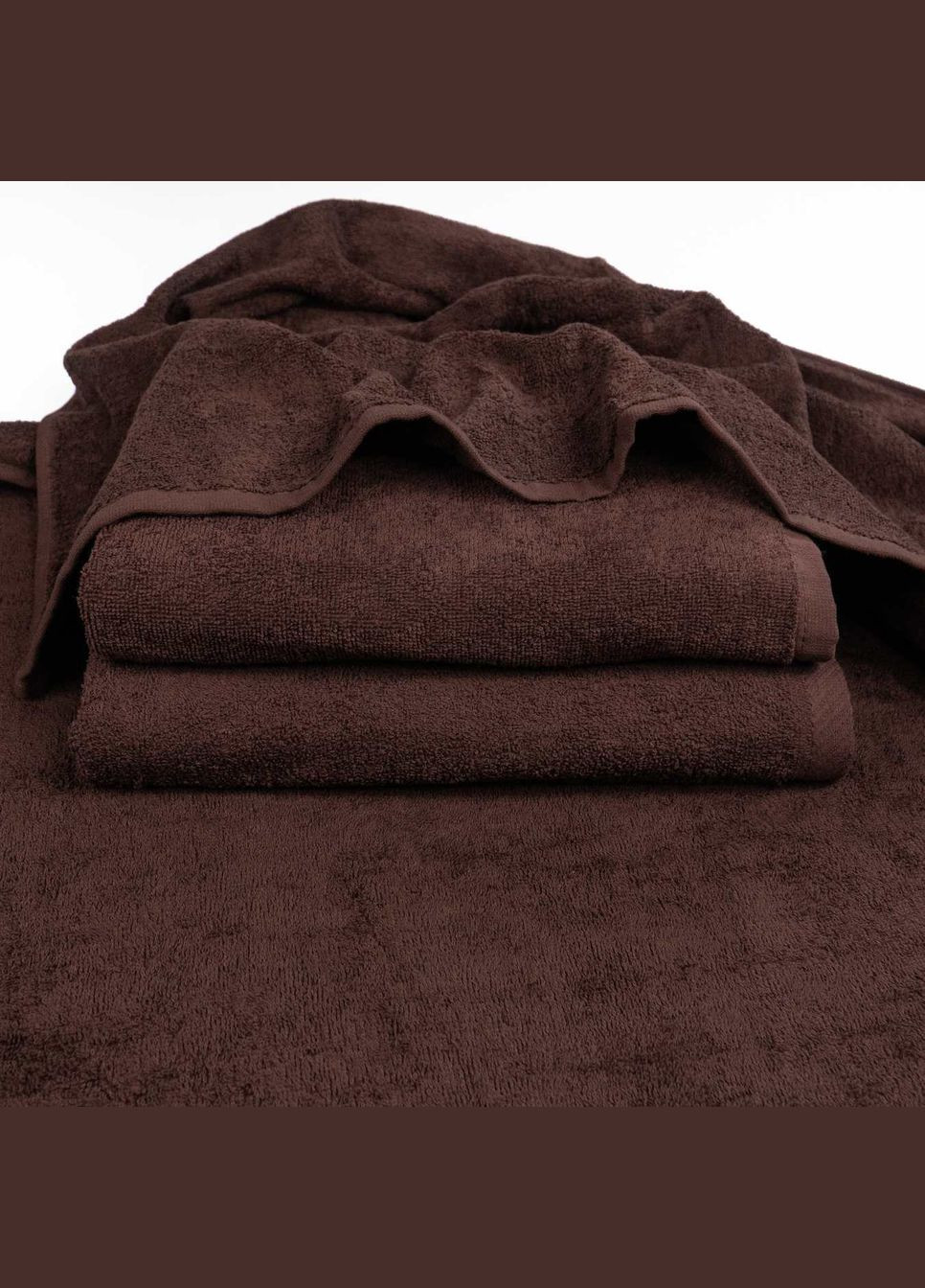 GM Textile набір махрових рушників 2шт 50х90см, 70х140см 400г/м2 (коричневий) коричневий виробництво -