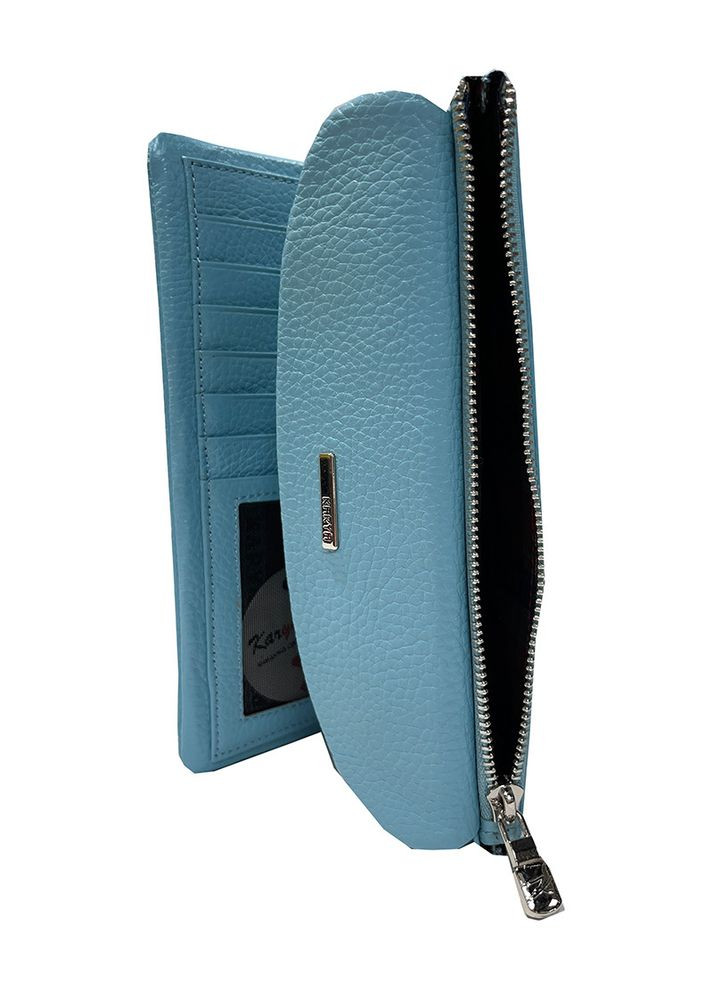 Кошелек женский кожаный голубой Karya (336377870)