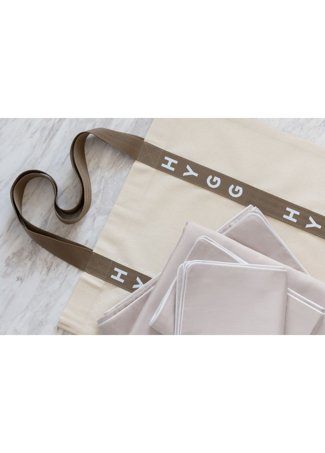 Комплект односпального постельного белья на резинке с кантом HYGG (368830561)