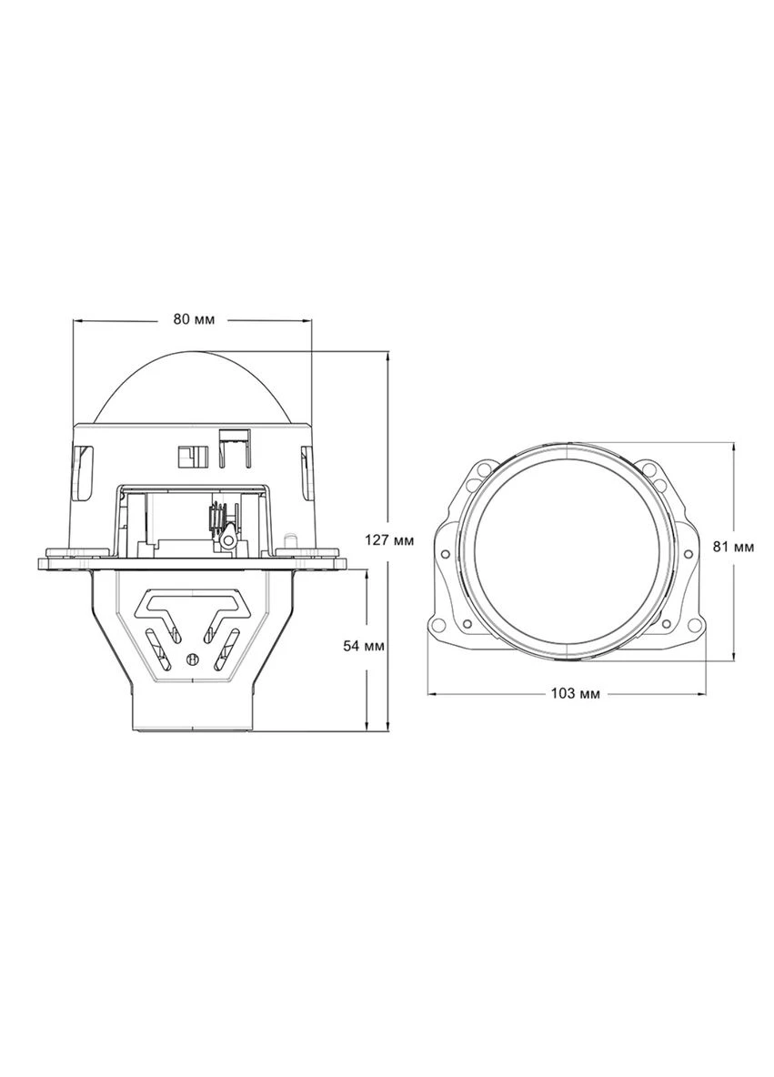 Светодиодная линза LED BL 3.0" Q3 55/65W 9-32V Cyclone (395848124)
