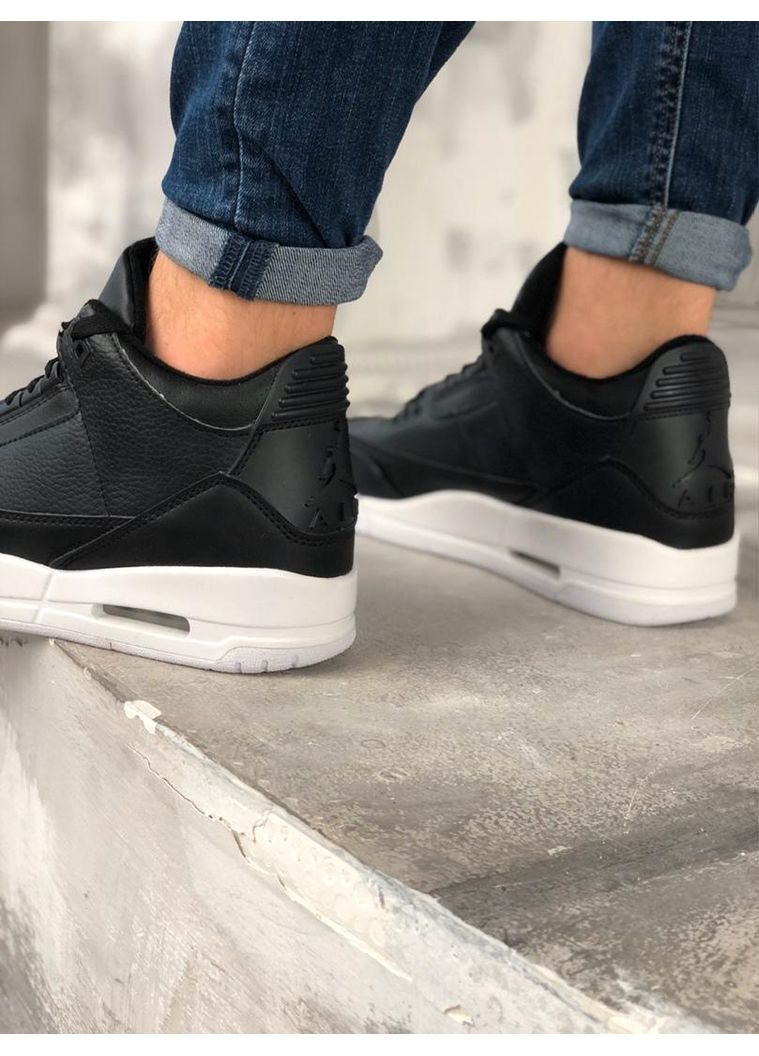 Черные демисезонные кроссовки мужские nike air jordan retro 3 cyber monday black найк аир джордан No Brand