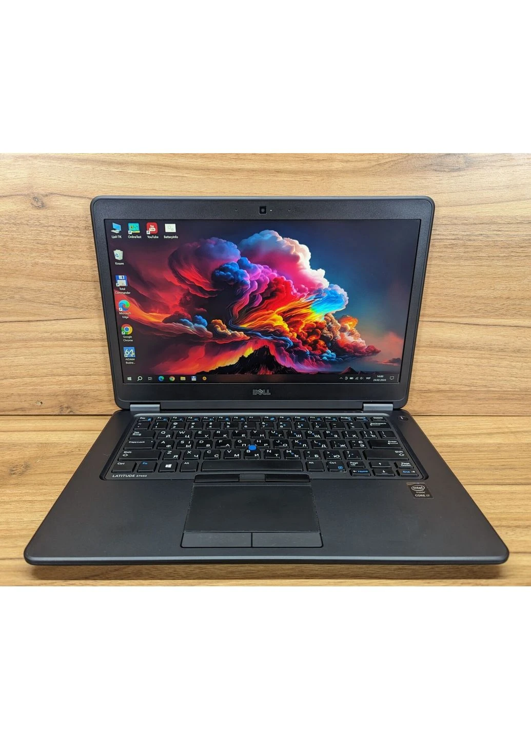 Ультрабук Latitude E7450 / 14" (1920x1080) IPS / Intel Core i7-5600U (2 (4) ядра по 2.6 - 3.2 GHz) / 8 GB DDR3 / 256 GB SSD / Dell (398147427)