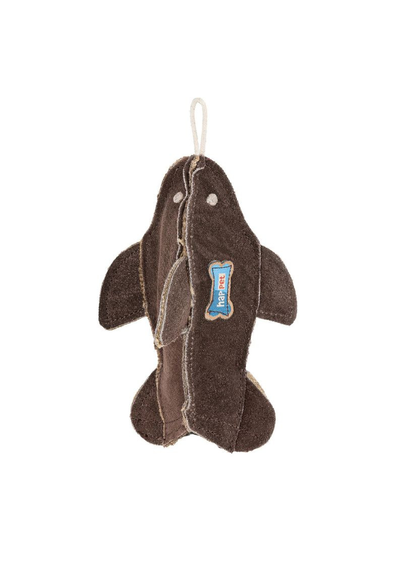 Іграшка для собак Кістка з тканини, шкіряна, Дельфін, 19см Happet (353688765)