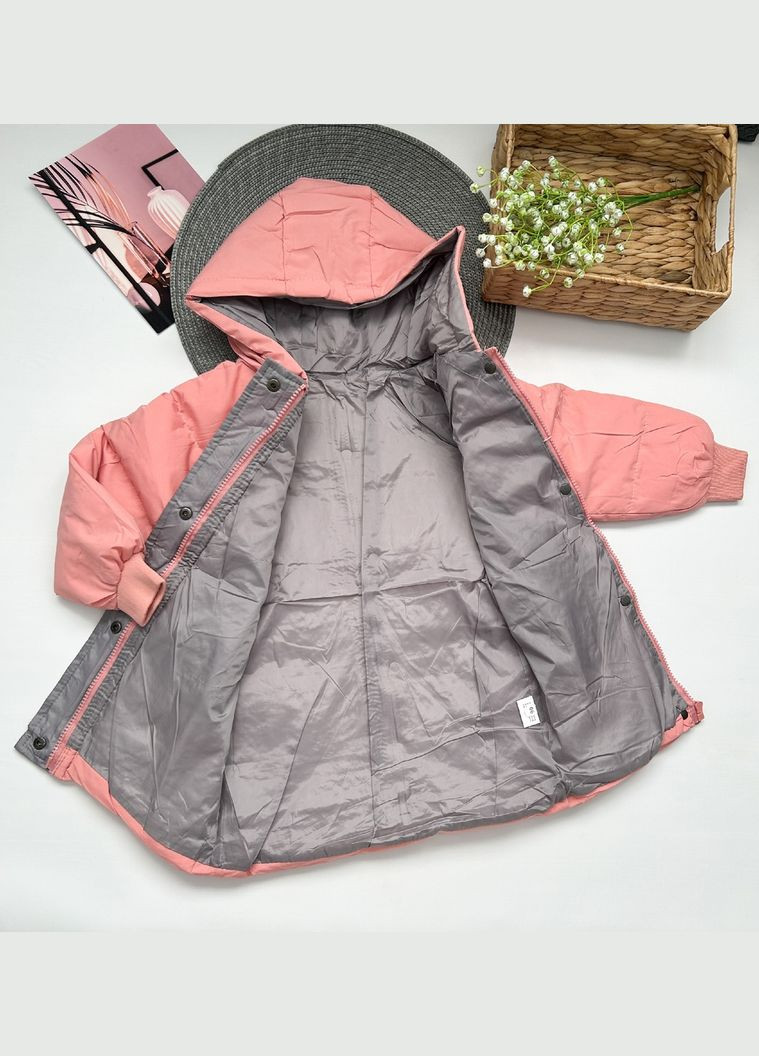 Розовая демисезонная пальто демисезонное розовое 10156 куртка-пальто No Brand