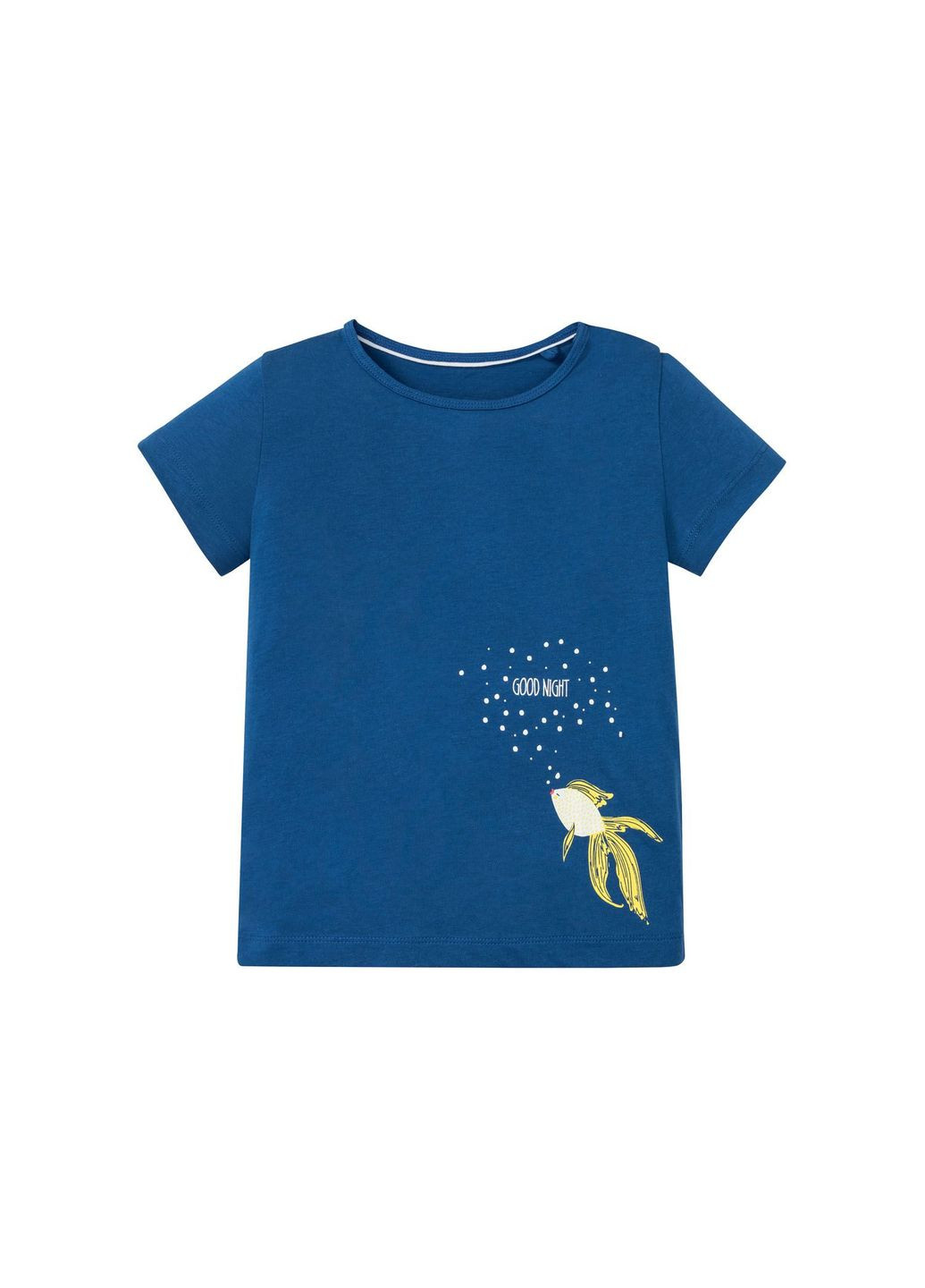 Синя піжама (футболка і шорти) для дівчинки 349605-н синій Lupilu