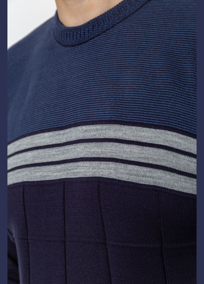 Темно-синий демисезонный свитер мужской, цвет черно-бордовый, Ager