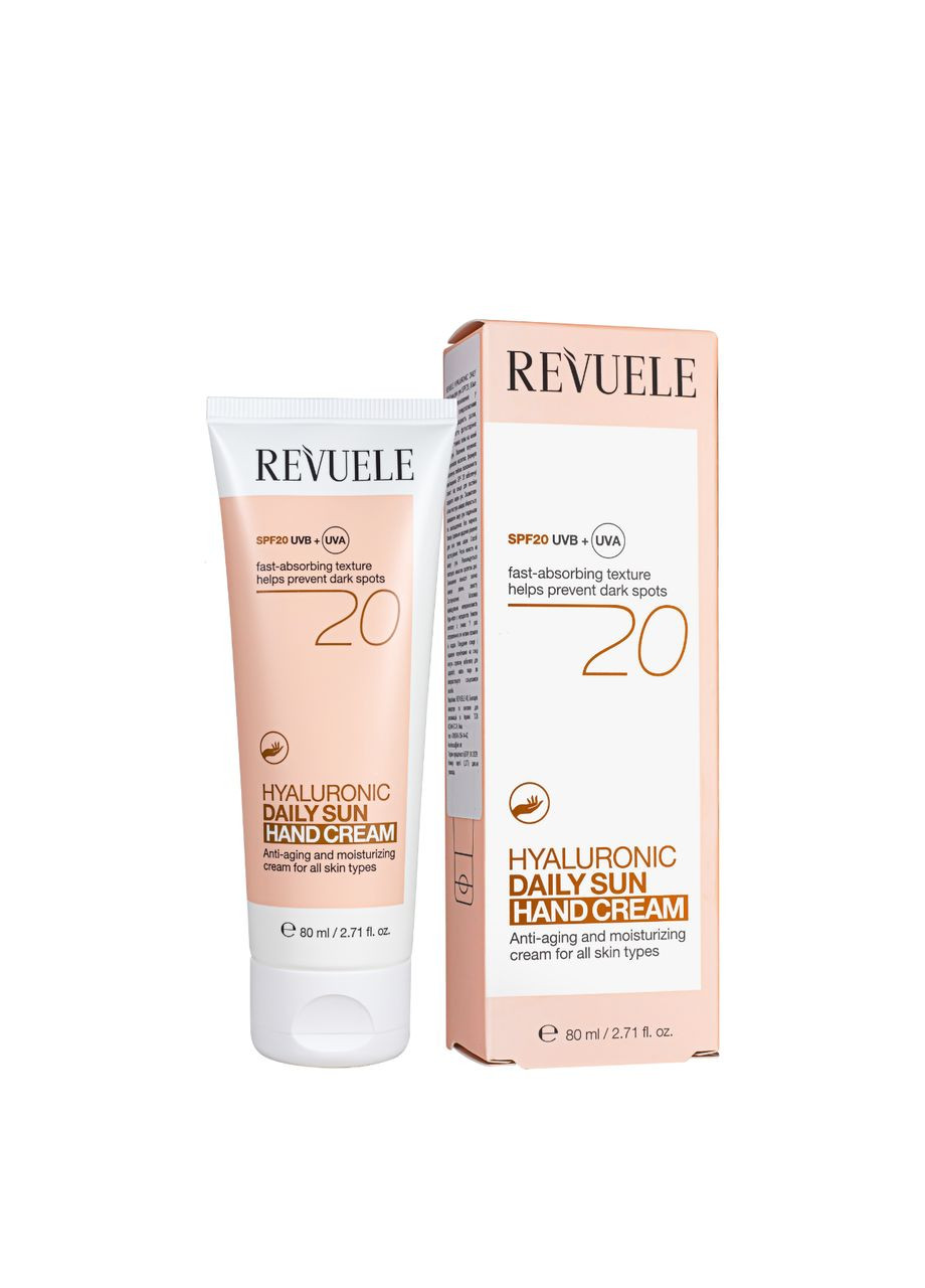 Крем для рук сонцезахисний Hyaluronic Daily Sun SPF20 80 мл REVUELE (367988051)