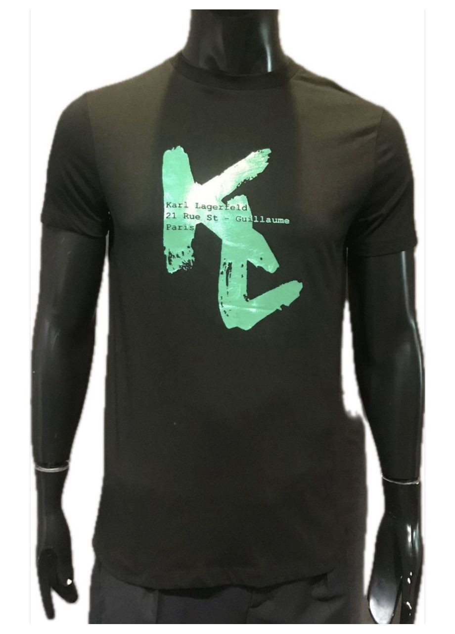 Чорна футболка з коротким рукавом Karl Lagerfeld