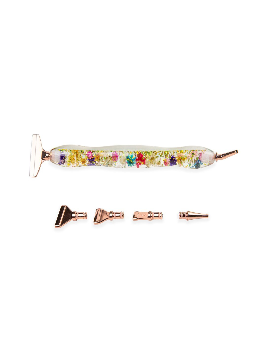 Стилус стеклянный для девочек от 6 лет цветочный с 6 сменными насадками Strateg (362432767)