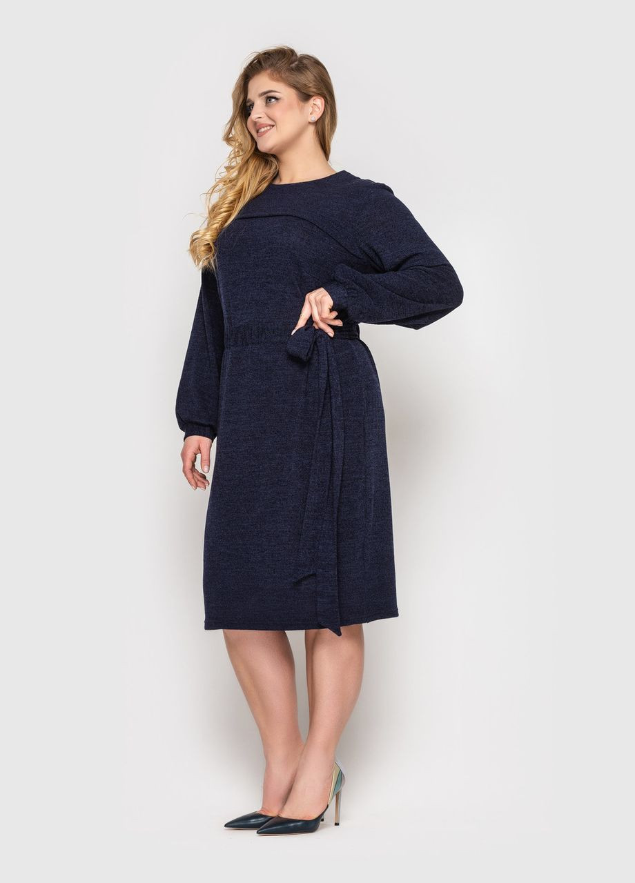 Синя повсякденний сукня емілія синя 0262 Vlavi