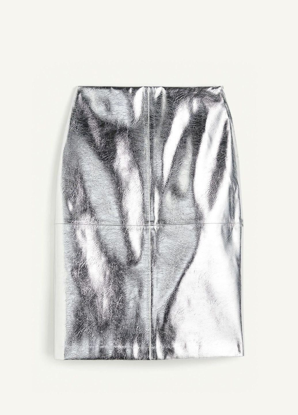 Серебряная кэжуал однотонная юбка H&M