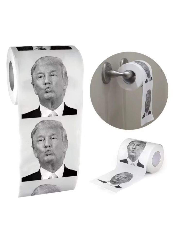 Рулонний туалетний папір, паперовий рушник з малюнком Трампа(жарт) No Brand (366220367)