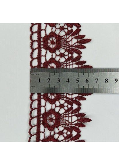 Кружево макраме 6,5см (20м) Цвет - Бордовый (05-XR13023-2) Plus-plus (352745135)