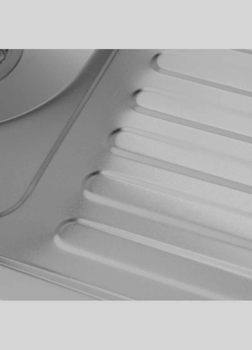 Кухонная мойка Рlatinum 8060 L из нержавеющей стали 0,7 мм, 80x60 см, Прямоугольная, Сатин (SP000000589) Platinum (302520460)