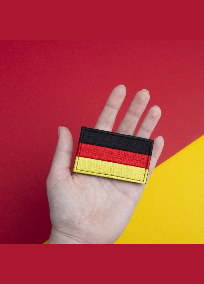 Набір шевронів 2 шт на липучці Прапор Німеччини 5х8 см ФРН вишитий патч нашивка шеврон Німеччина IDEIA (275870211)