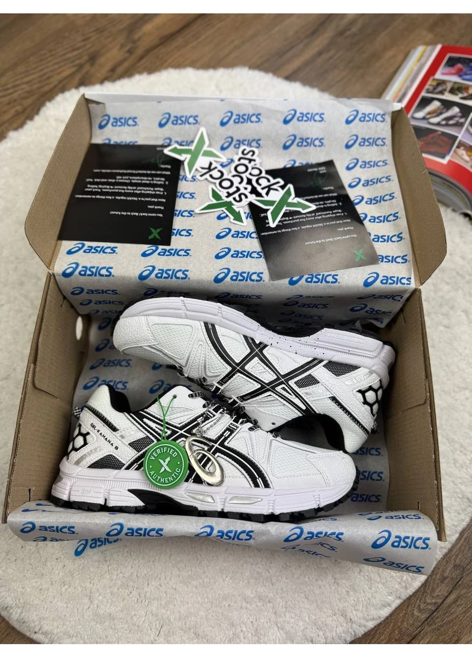 Белые летние кроссовки asics gel kahana 8 white blac асикс гель кахано 8 No Brand
