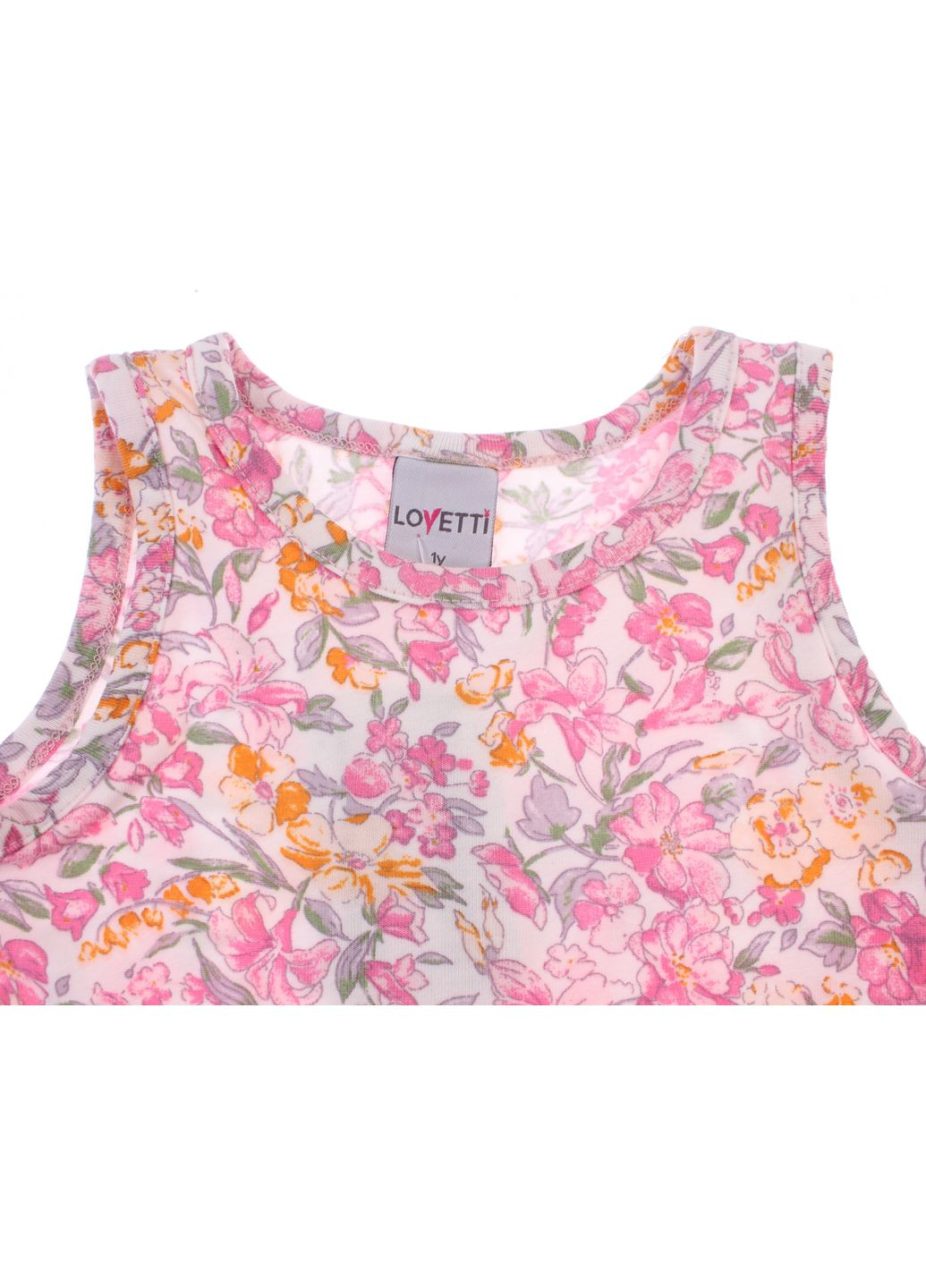 Сарафан 5757 8 Білий І Рожевий Lovetti (316713369)