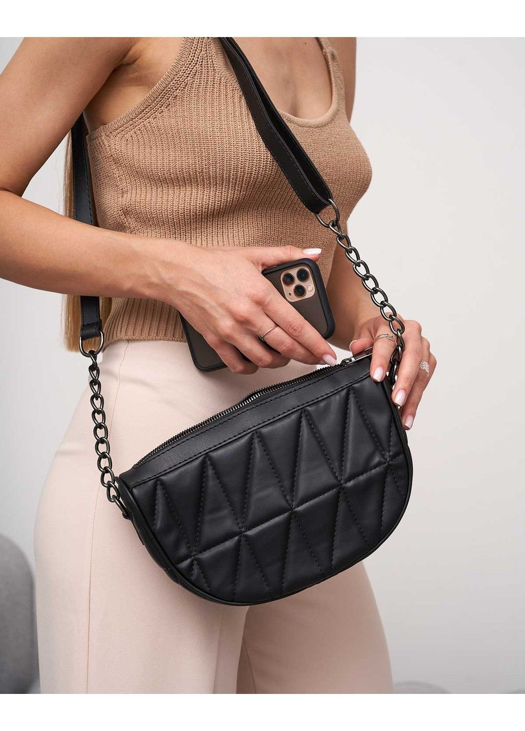 Жіноча сумка "Лайзі" чорна WeLassie (315688455)