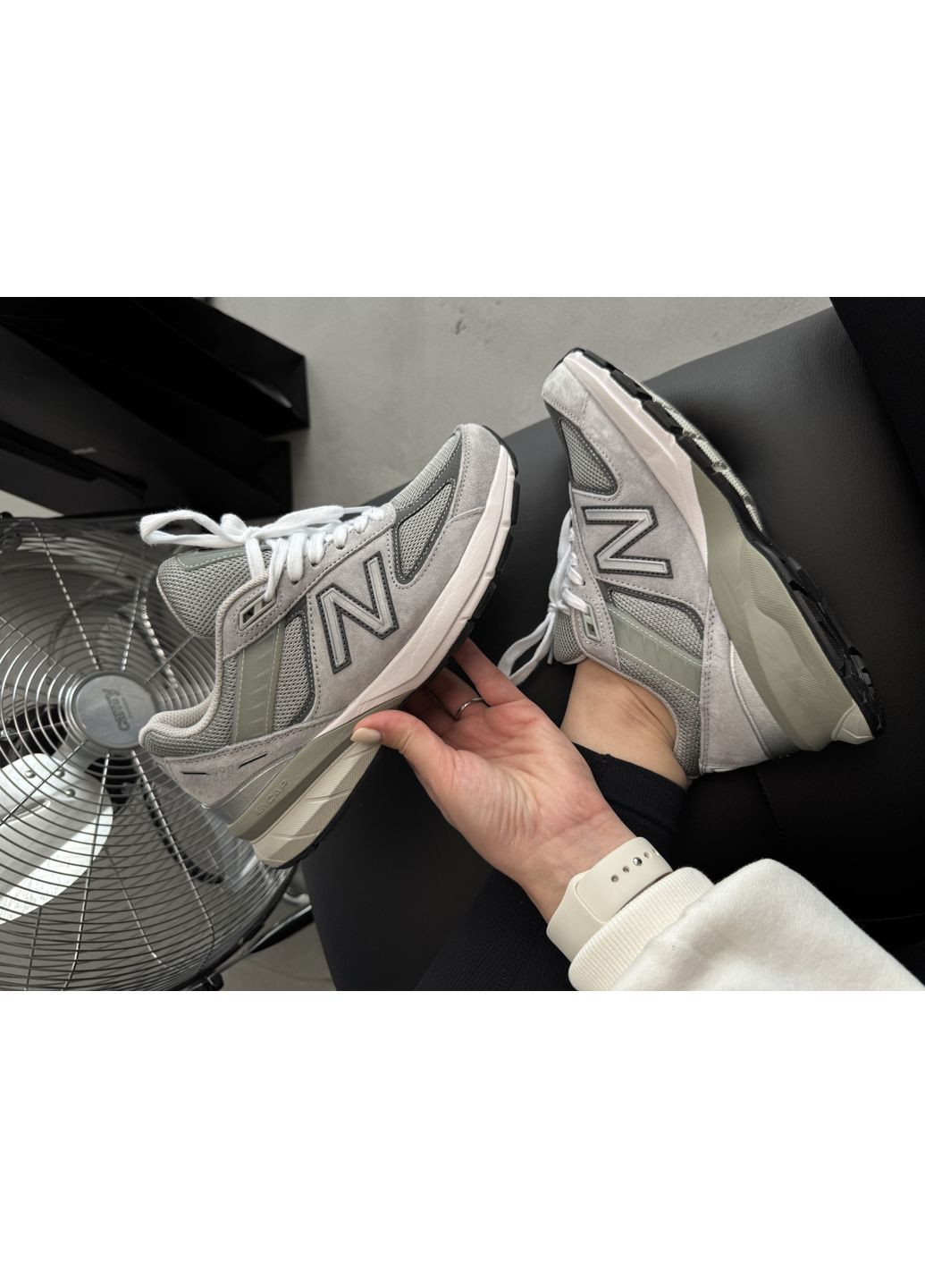 КРОССОВКИ ЖЕНСКИЕ NEW BALANCE 990 V5 GREY НЬЮ БЕЛАНС 990 V5 No Brand серые демисезоны (367176482)