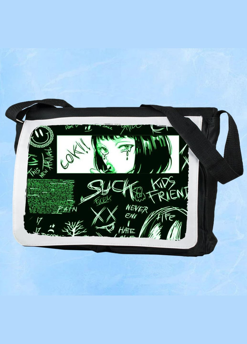 Чоловіча (жіноча) сумка через плече для спортзалу дорожня універсальна Art #367 Чорний No Brand (322119437)