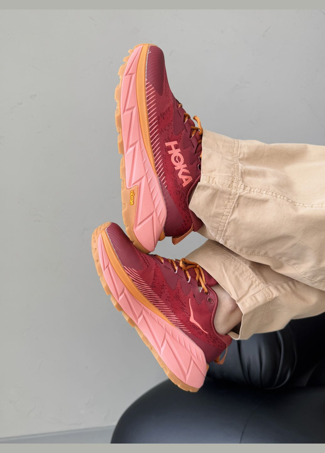 Кросівки жіночі Hoka Skyline-Float X Bordo Peach| Хока Скайлайн-Флоат бордові No Brand бордові демісезони (340055404)