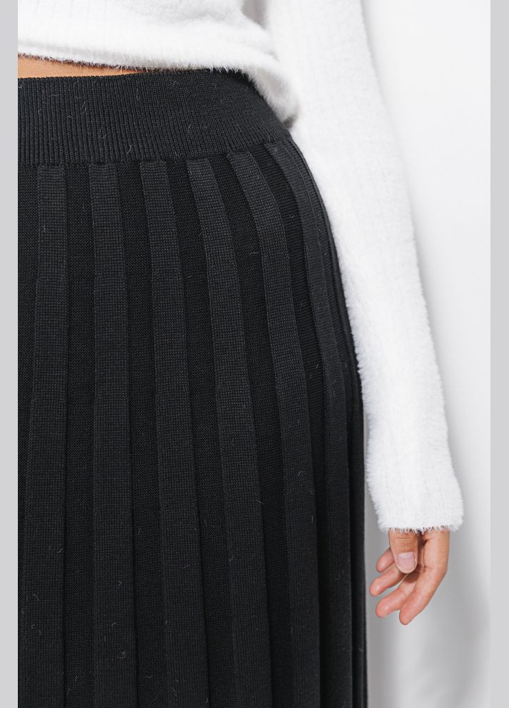 Довга в'язана спідниця з ефектом пліссе кольору хакі Arjen (304251309)