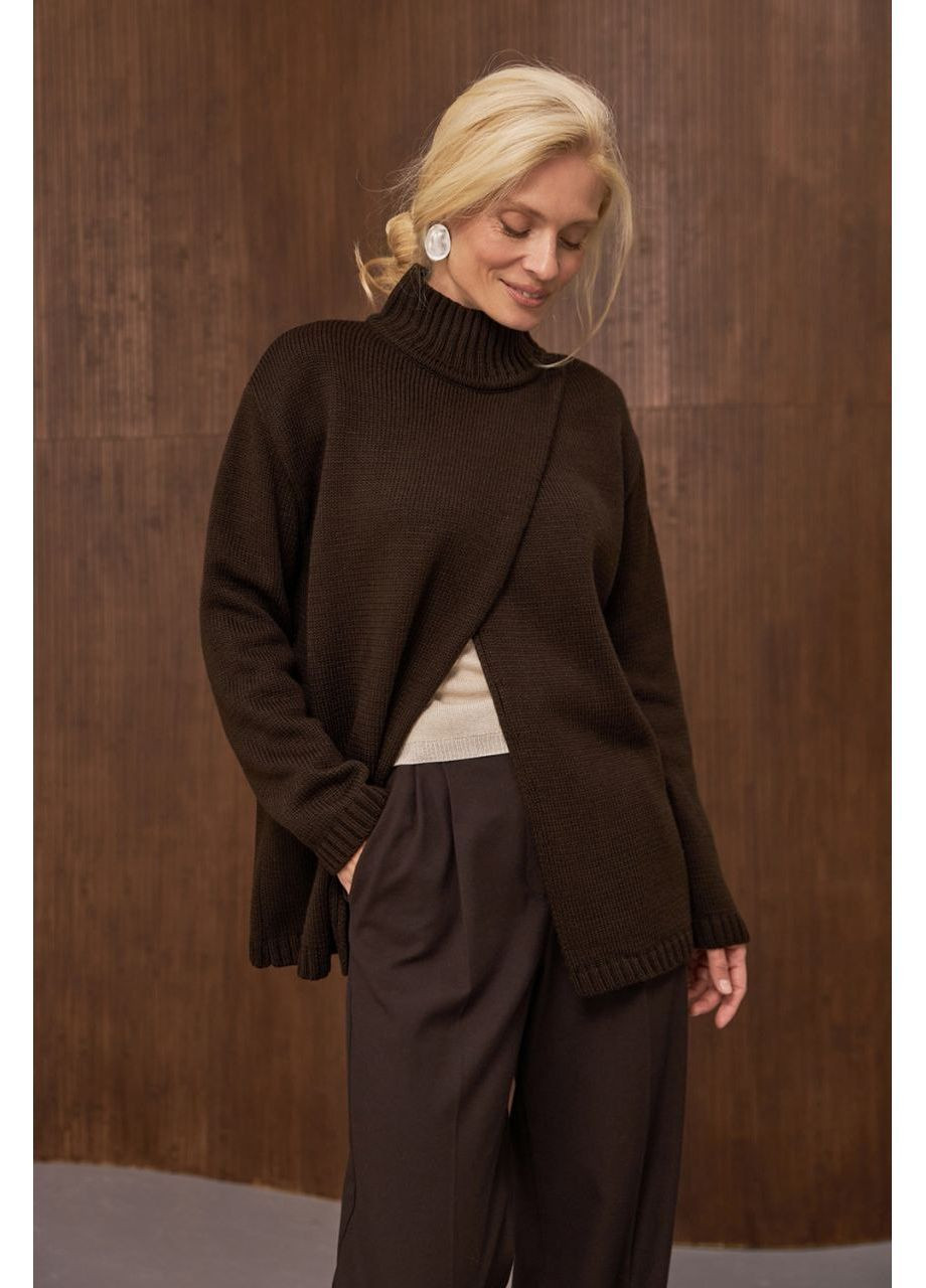 Темно-коричневий демісезонний джемпер кофта светр джемпер Triko Bakh
