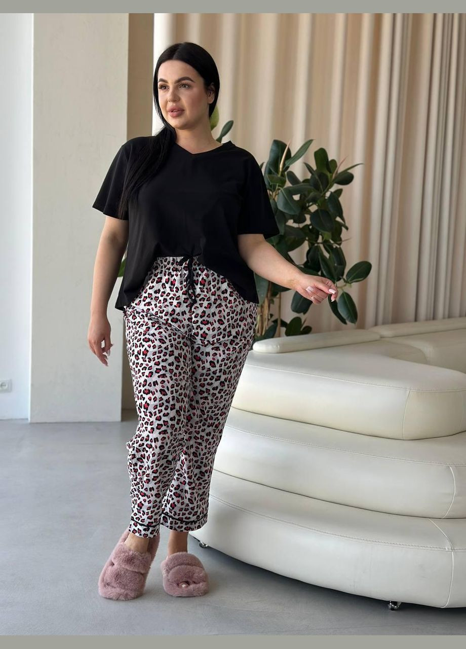 Комбинированная всесезон комплект женской пижамы L&L