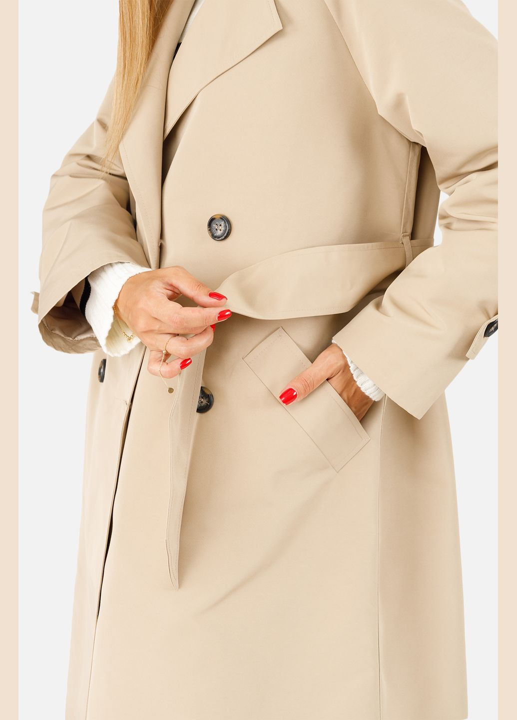 Жіночий плащ колір бежевий ЦБ-00258990 RUKAV демісезон (301196353)