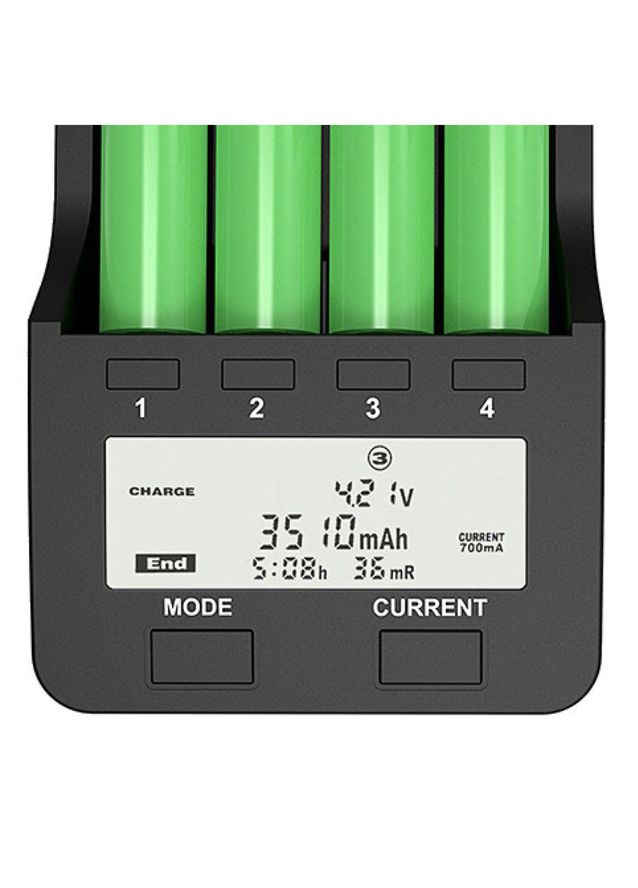 Lii500 – зарядное устройство на 4 канала для Ni-Mh, Ni-Cd и Li-Ion аккумуляторов + Power Bank LiitoKala (275866897)