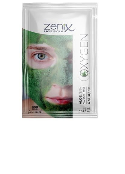 Киснева бульбашкова маска для обличчя з екстрактом алое, 10 мл Zenix (278648230)