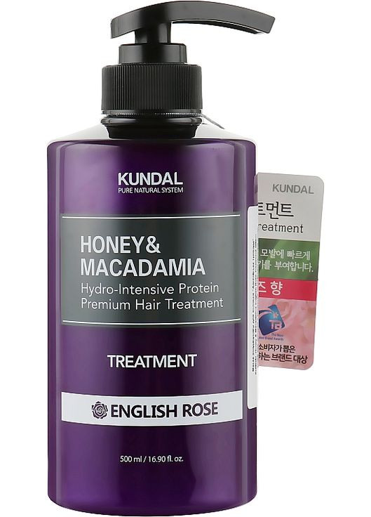 Кондиционер для волос "Английская роза" Honey & Macadamia Treatment English Rose 500ml (725168-81039) Kundal (368635650)